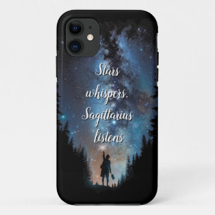 Sterren fluisteren, Boogschutter luistert iPhone 11 Hoesje