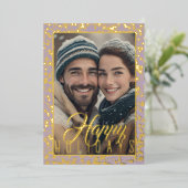 Sterren Frame voor Foto Prettige Feestdagen (Staand Voorkant)