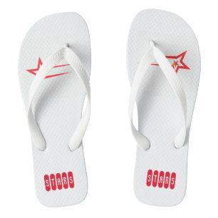 Sterren Gedrukte Tekst Mannen Vrouwen Stijlvolle-S Teenslippers