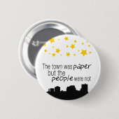 Sterren in de Button. Ronde Button 5,7 Cm (Voorkant /achterkant)