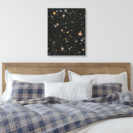 sterren in de ruimte - Hubble Ultra Deep Field Canvas Afdruk (Insitu (Slaapkamer))