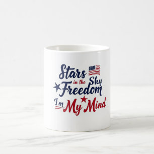 Sterren in de Sky Freedom Mok - Elegant Patriottis
