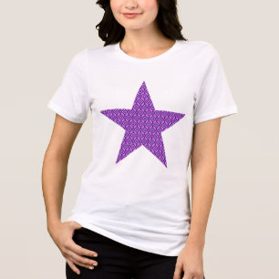 Sterren in diamanten - violet en orchidee Tri-Blend shirt