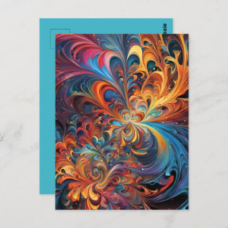 Sterren in kaleidoscope briefkaart