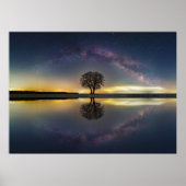 Sterren in reflectie met water poster (Voorkant)