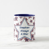 Sterren in rood, wit en blauw mok (Midden)