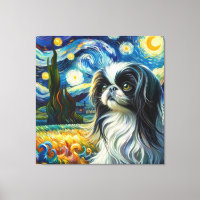 Sterren Japans Chin Dog Portret - Huisdier Portret