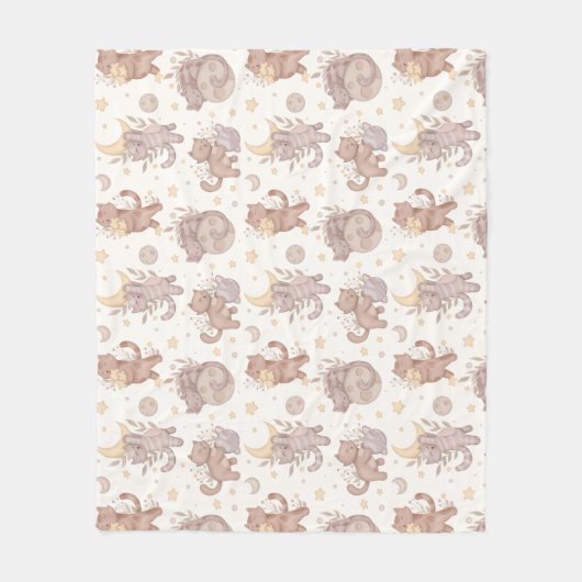 Sterren Kittens Fleece Deken (Voorkant)