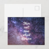 Sterren kunnen niet schitteren in onze duisternis  briefkaart (Voorkant / Achterkant)