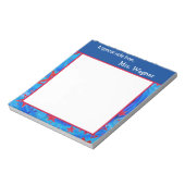 Sterren Leraar Rood Wit Blauw School Notitieblok (Gedraaid)