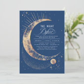 Sterren Maan Celestial Night repetitie diner Kaart (Staand voorkant)