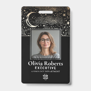 Sterren Maan Hemellichaam Nacht ID Bedrijfsbeveili Badge