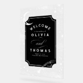 Sterren maan hemelse acryl bruiloft welkomstteken acryl bord (Hoek)