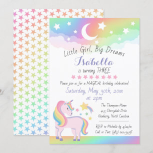 Sterren & Maan Regenboog Sky Magische Eenhoorn Ver Kaart