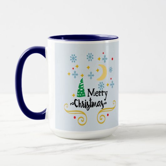 Sterren, Maan, Snowflakes en Zuurkerst, ZSSG Mok (Links)