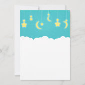 Sterren Maan & Wolken Baby Douche Uitnodigingen (Achterkant)