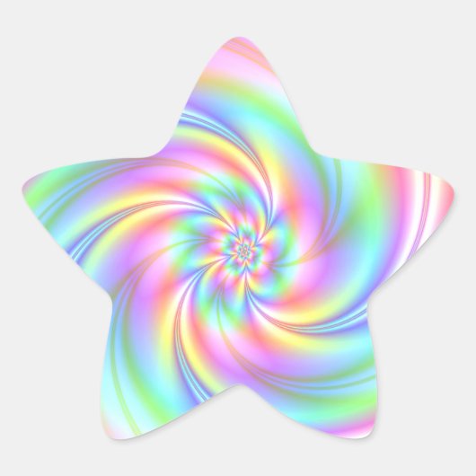 Sterren Meisje Roze Twirl Star Stickers (Voorkant)