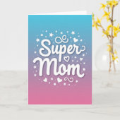 Sterren Moederdag Liefde Kaart (Gele Bloem)