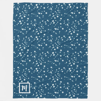 Sterren monogram fleece deken