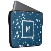 Sterren monogram laptop sleeve (Voorkant Rechts)