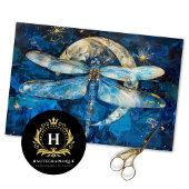 Sterren Moon Blue Dragonfly Decoupage Tissuepapier