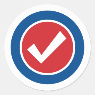 Sterren n Strepen 32 - Cirkel Ronde Sticker