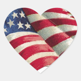 Sterren N Stripes Hart Sticker