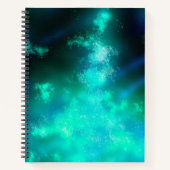 Sterren Nachtelijke Hemel Middernacht Smaragd Groe Notitieboek (Voorkant)