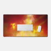 Sterren Night Sky Midnight Melkweg Sinaasappel Bureaumat (Keyboard & Muis)