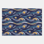 Sterren Night Sky Verjaardag Inpakpapier Vel (Voorkant 2)