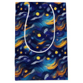 Sterren Night Sky Verjaardag Medium Cadeauzakje (Voorkant)