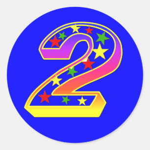 Sterren Nummer 2 Stickers
