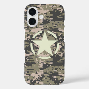 Sterren op bergbeklimmer Camo Patroon iPhone 16 Hoesje