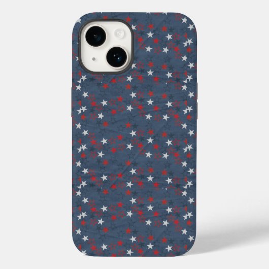 Sterren op denim blauw Case-Mate iPhone case (Achterkant)