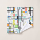 sterren op een ingecheckte achtergrond. bad handdoek (Wasdoekje)