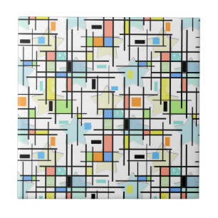 sterren op een ingecheckte achtergrond.  tegeltje