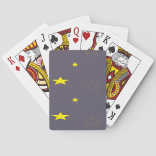 Sterren op houtskool pokerkaarten