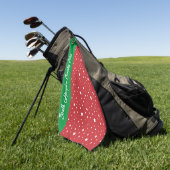 Sterren op Kerstmis Rode Golf Handdoek Custom Club (Groen)