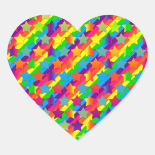 Sterren op Stickers met stripes en hartritme