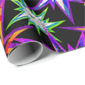 Sterren op zwart. cadeaupapier (Rol Hoek)