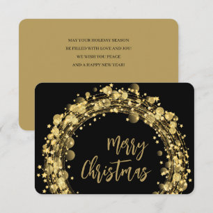 Sterren op zwart kerstWenskaart Bedankkaart