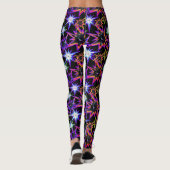Sterren op zwart. leggings (Achterkant)