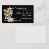 Sterren op zwarte achtergrond visitekaartje (Voorkant / Achterkant)