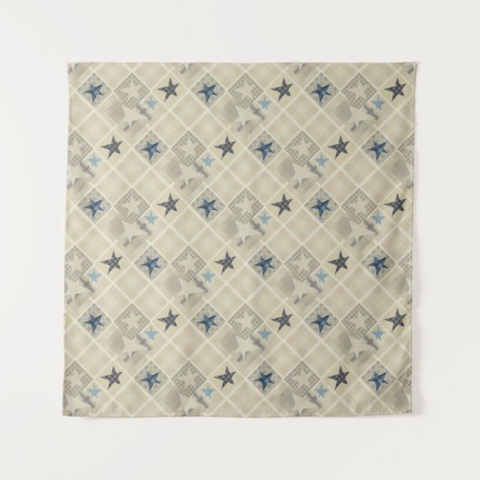 Sterren, patchwork wandkleed (Voorkant (horizontaal))