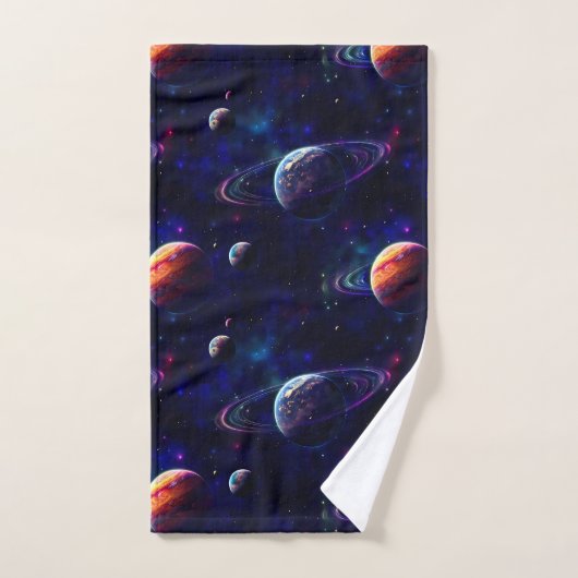 Sterren, Planeten, Galaxy, Buitenste ruimte Thema Bad Handdoek (Handdoek)