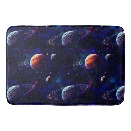 Sterren, Planeten, Galaxy, Buitenste ruimte Thema Badmat (Voorkant)