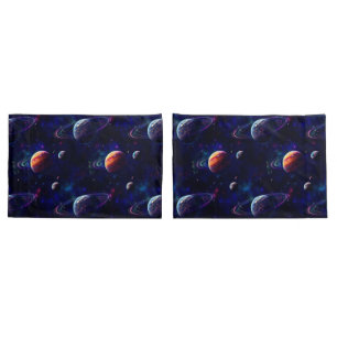 Sterren, Planeten, Galaxy, Buitenste ruimte Thema Kussensloop