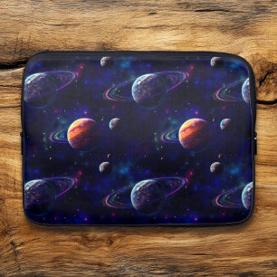 Sterren, Planeten, Galaxy, Buitenste ruimte Thema Laptop Sleeve