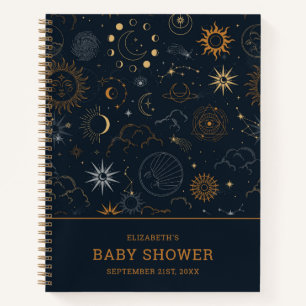 Sterren & Planeten Patroon   BABY SHOWER Notitieboek
