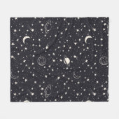 Sterren & Planeten Patroon Fleece Deken (Voorkant (Horizontaal))